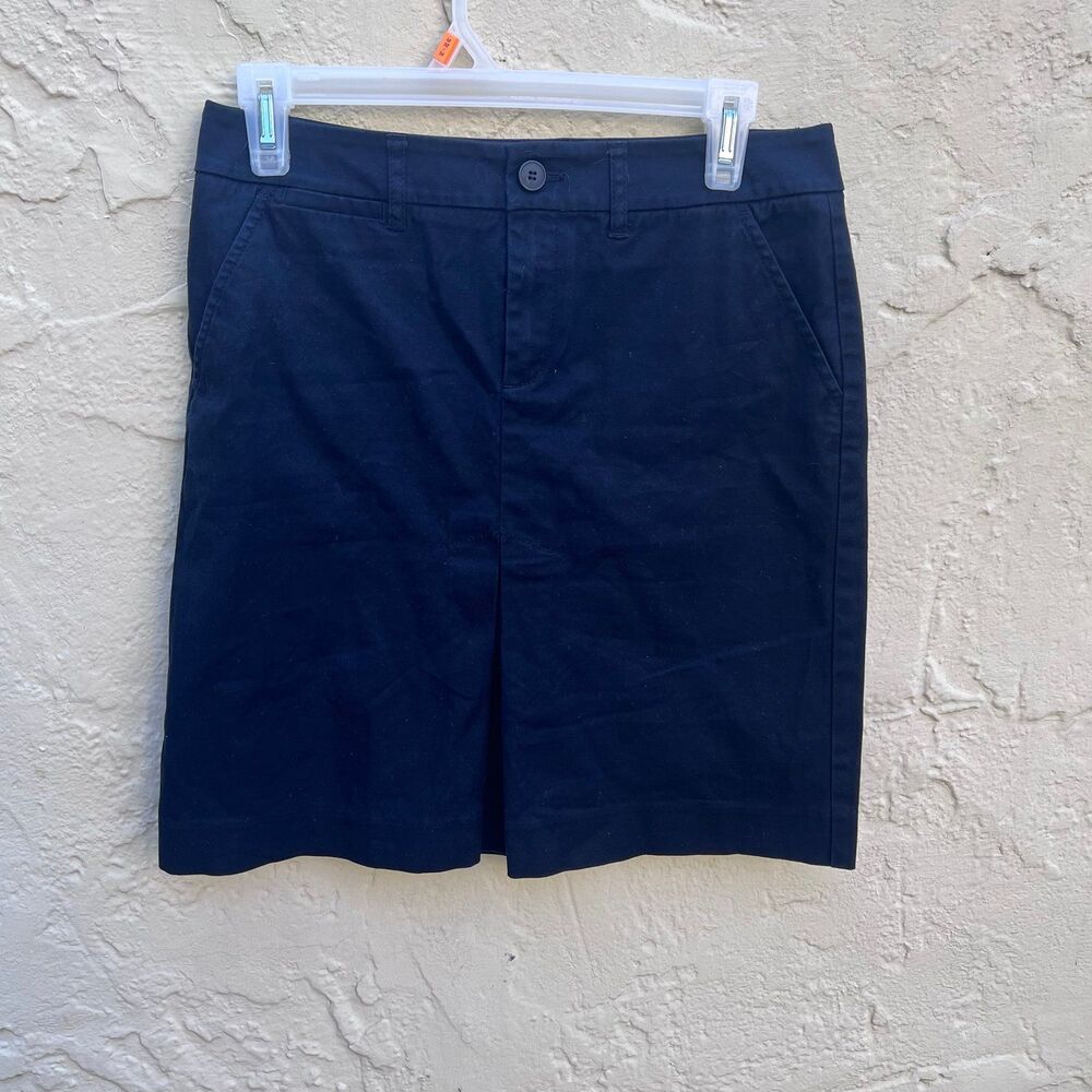 Esprit basic black pleated front skirt sz 4